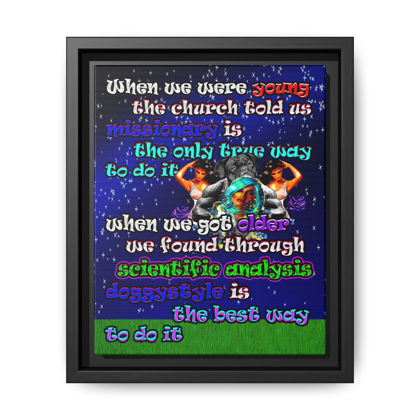 doggystyle - framed canvas art ('snoops' background)