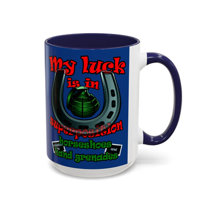 my luck - Accent Mug (dark blue)