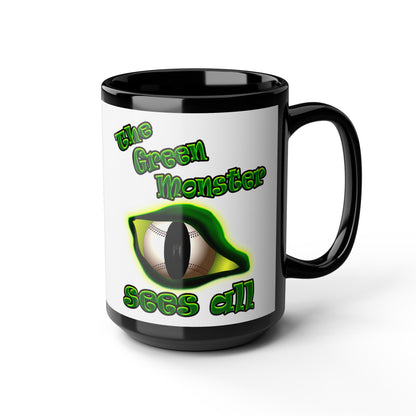 green monster - Black Mug (white)