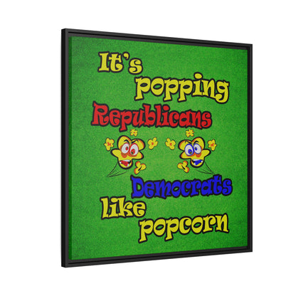 popping like popcorn - framed canvas art (green turf)