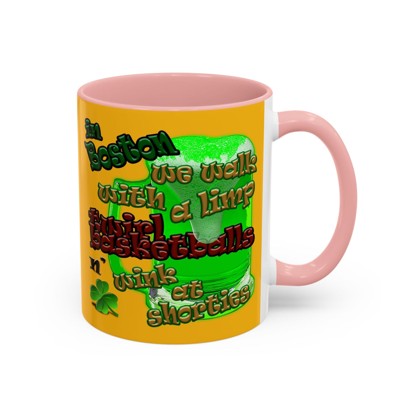 celtics logo - Accent Mug (yellow)