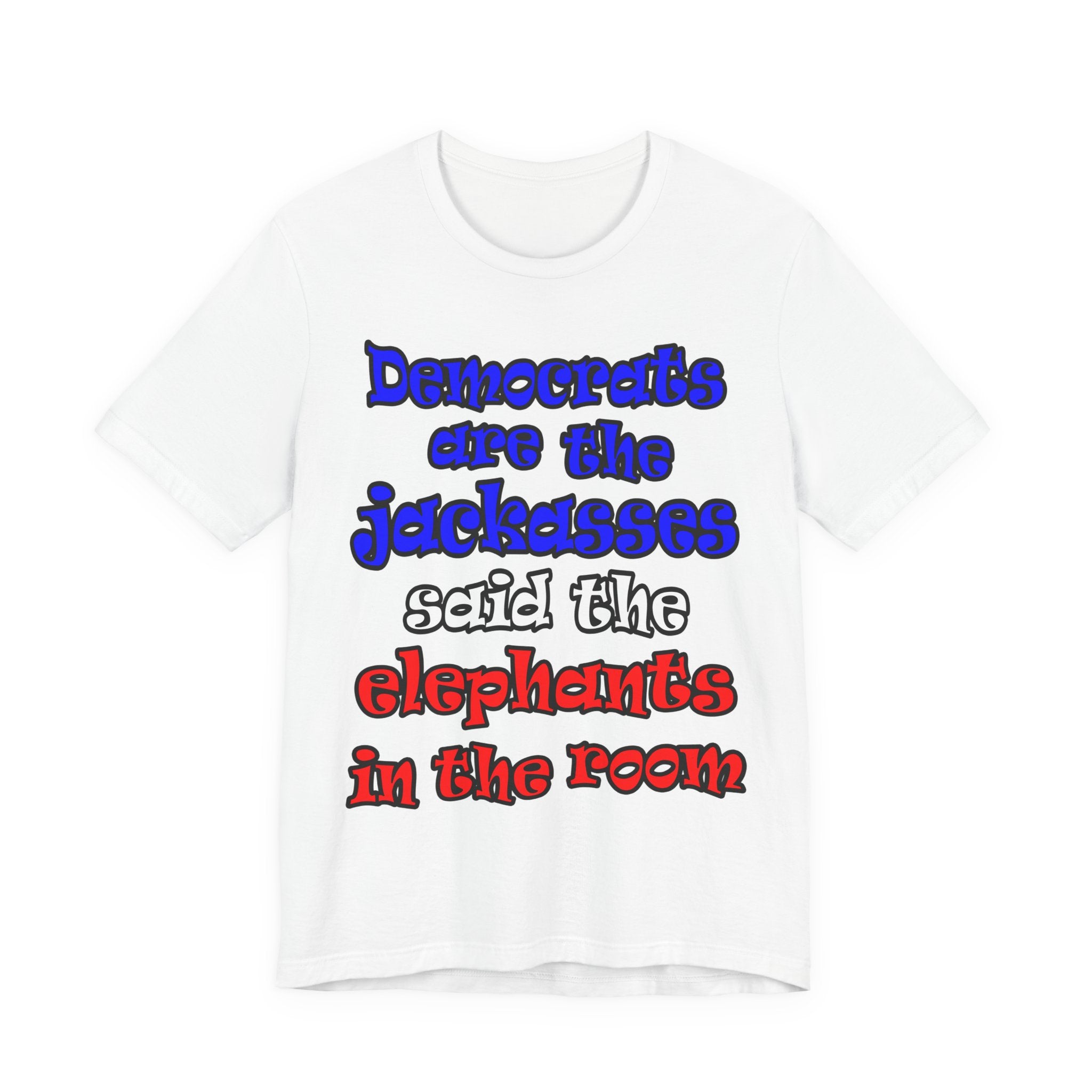 donkeys and elephants - Unisex Jersey Short Sleeve Tee