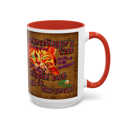 schrodinger's cat - Accent Mug (brown papyrus)