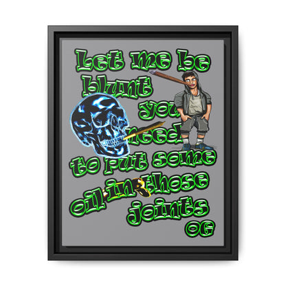 og - framed canvas art (grey)