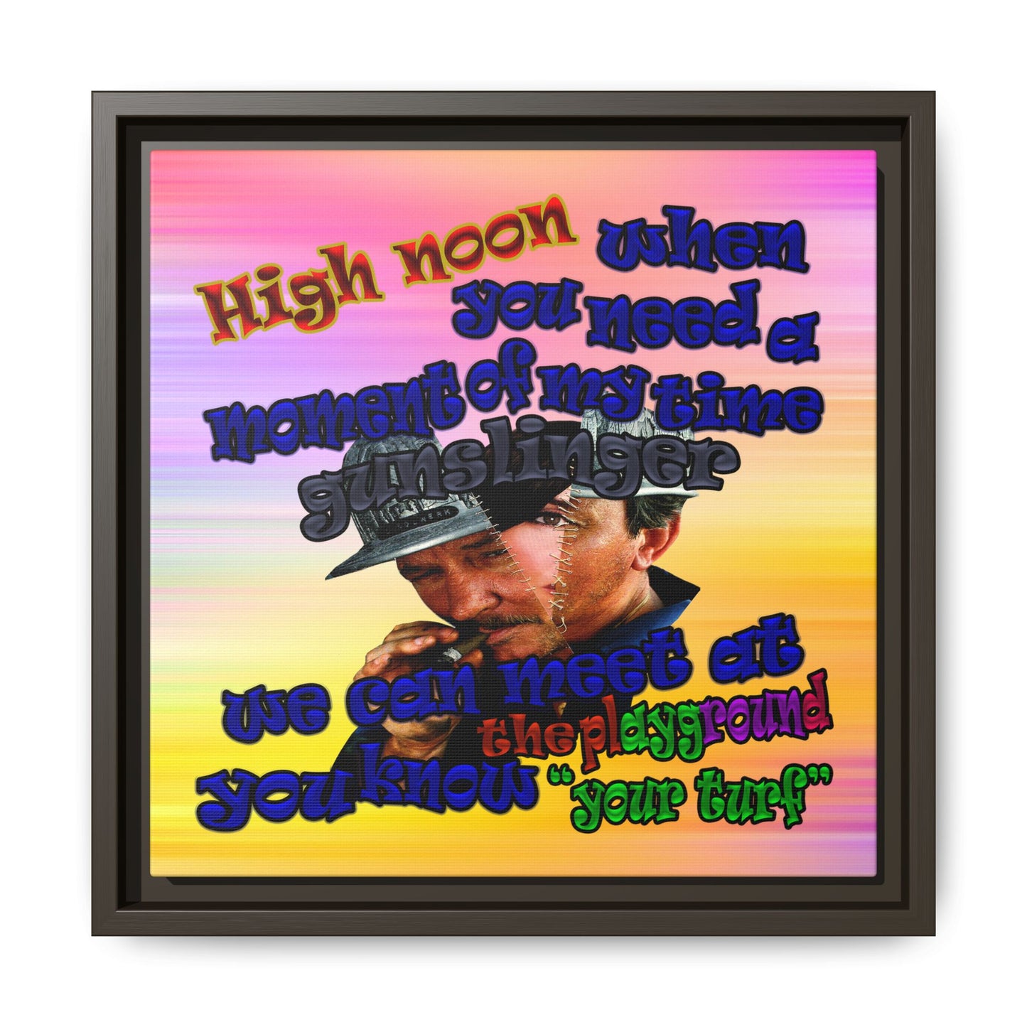 high noon - framed canvas art (color blur)