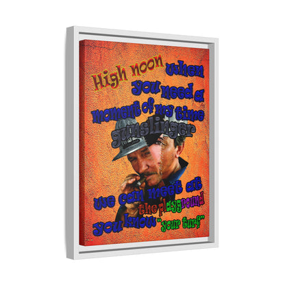 high noon - framed canvas art (burnt orange)
