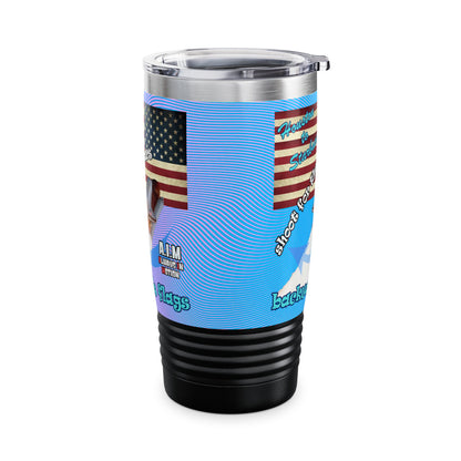 shoot for the stars - Ringneck Tumbler, 20oz (light blue-purple wave)