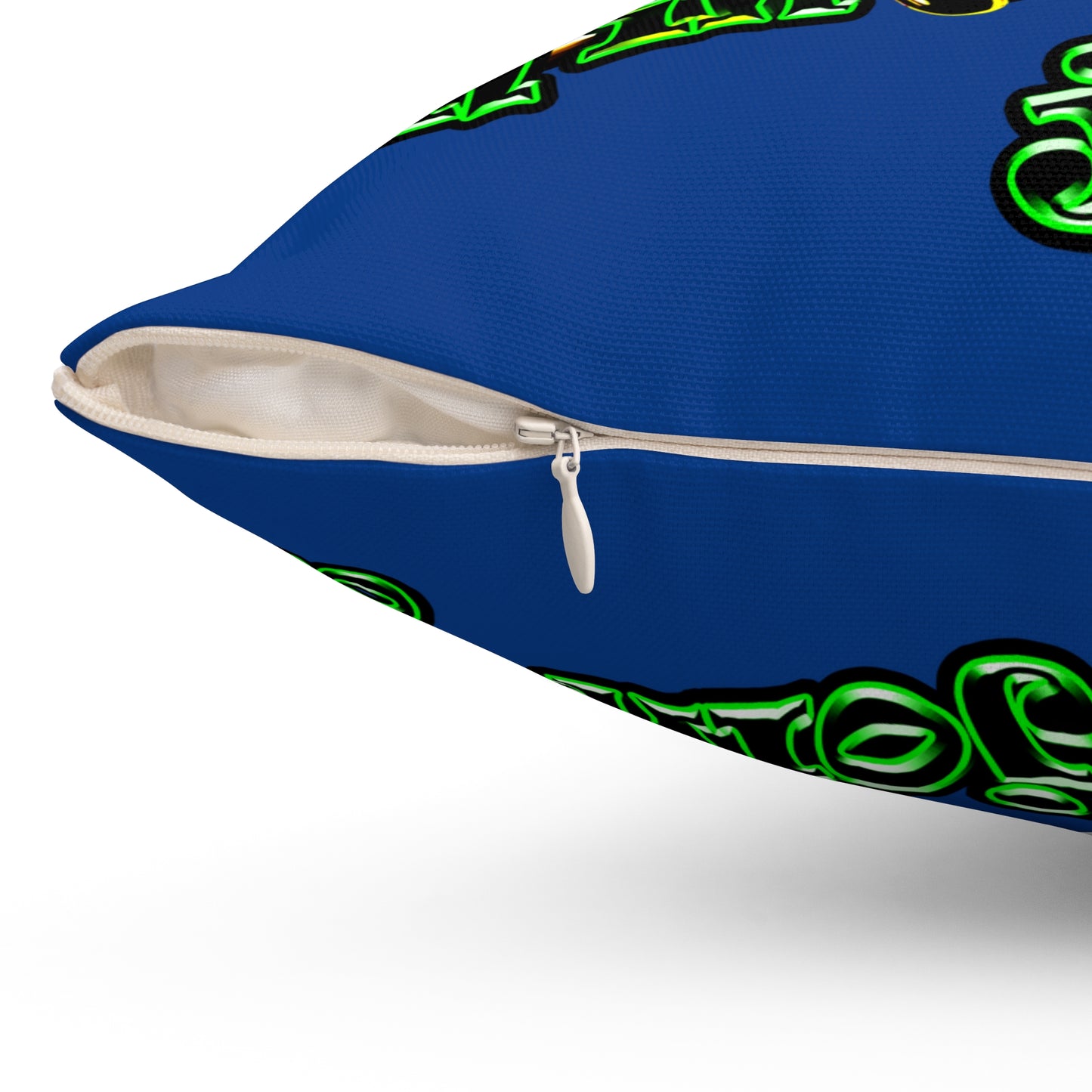 og - Spun Polyester Square Pillow - (dark blue)