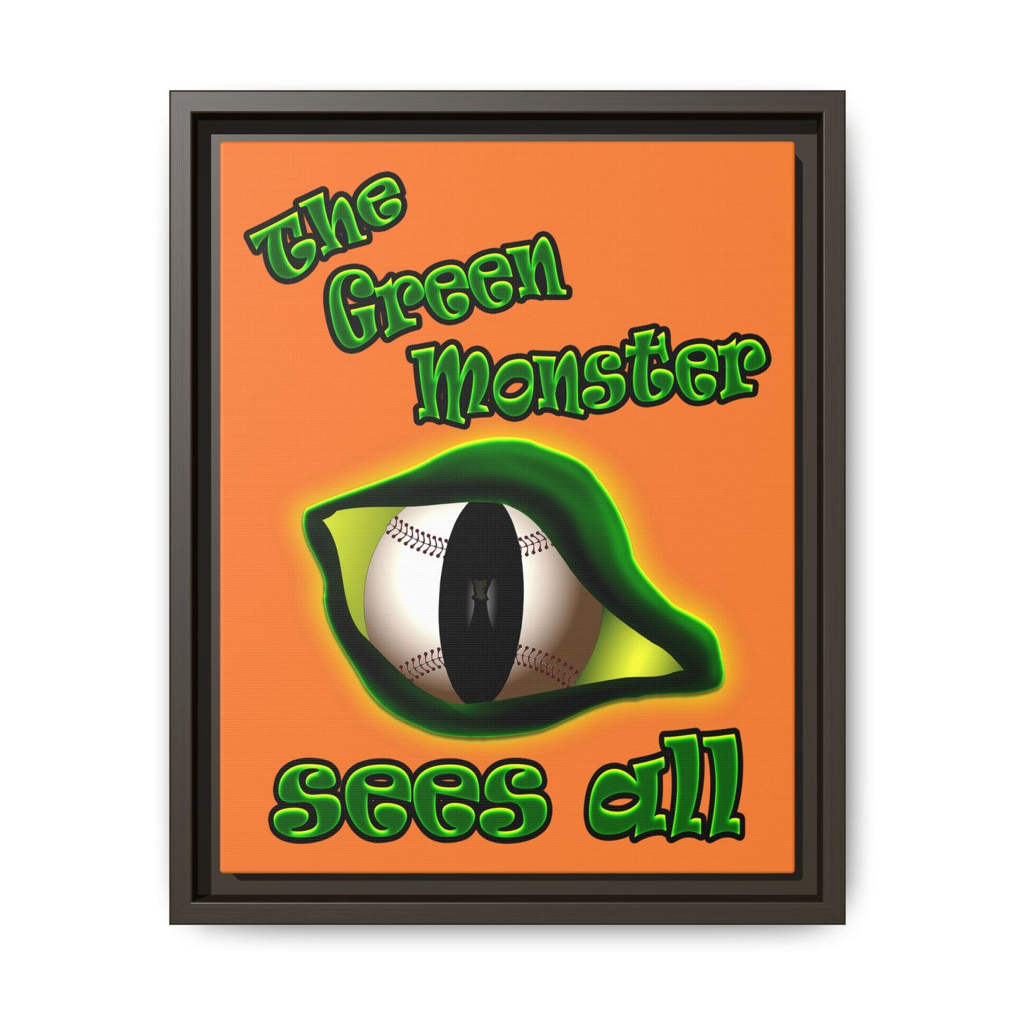 green monster - framed canvas art (crusta)