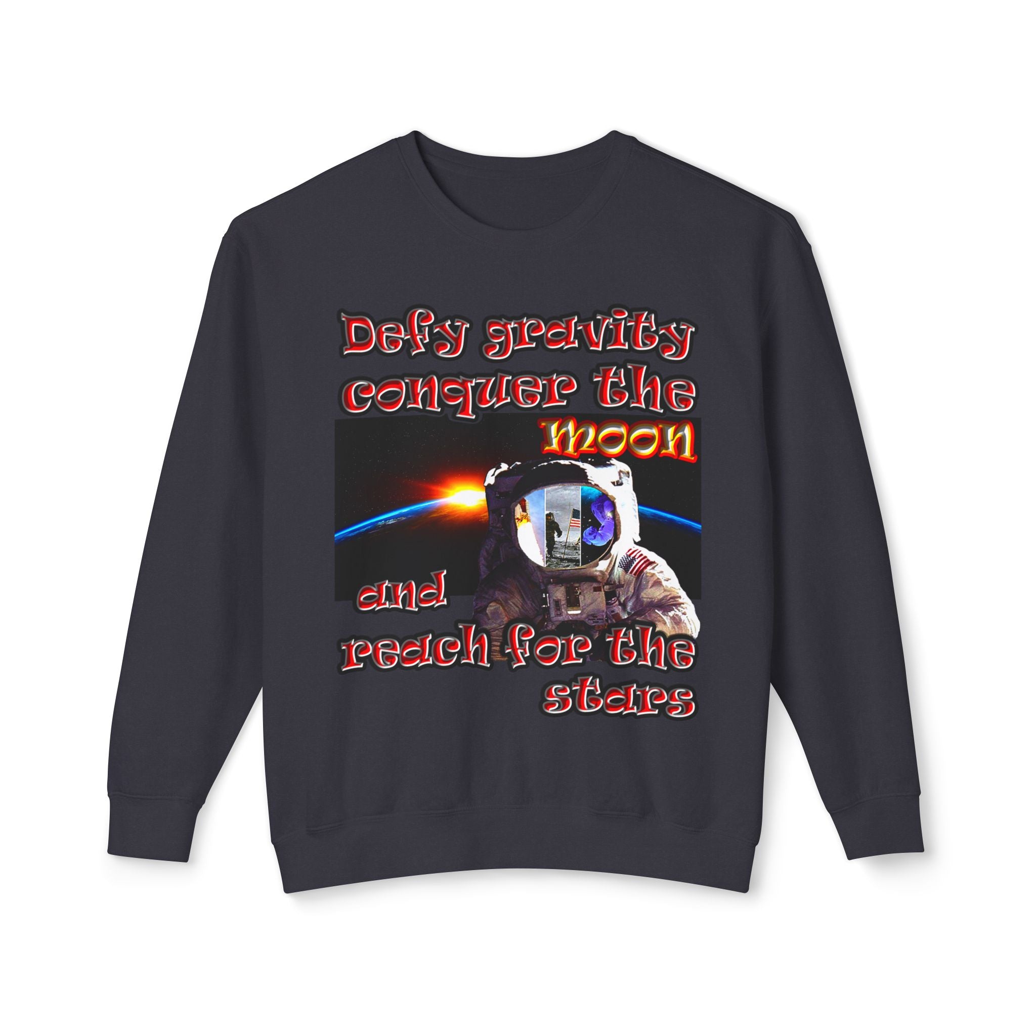 defy conquer reach - Unisex Lightweight Crewneck Sweatshirt