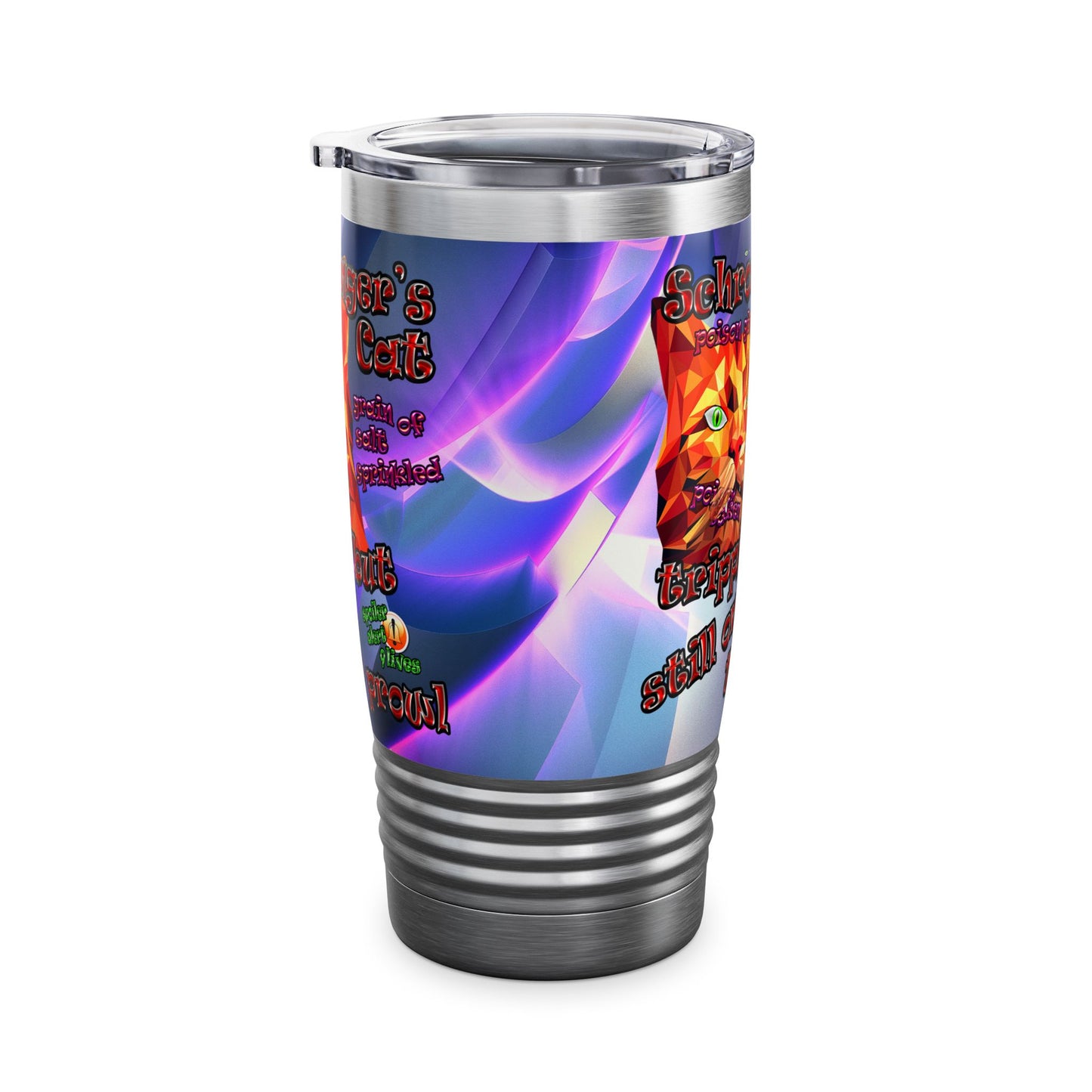 schrodinger's cat - Ringneck Tumbler, 20oz (grey-pink wave)