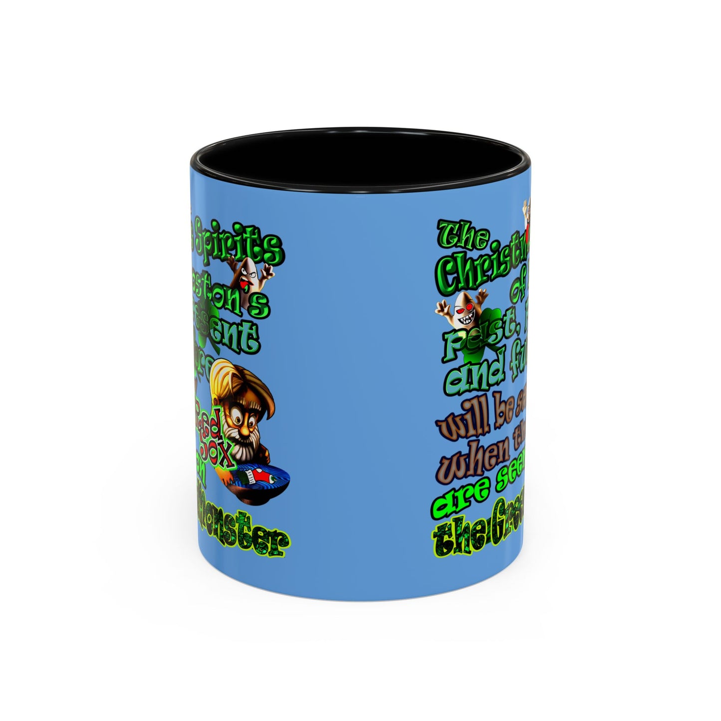 christmas spirits of boston - Accent Mug (light blue)