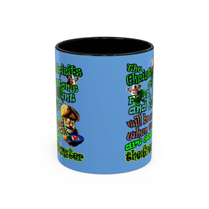 christmas spirits of boston - Accent Mug (light blue)