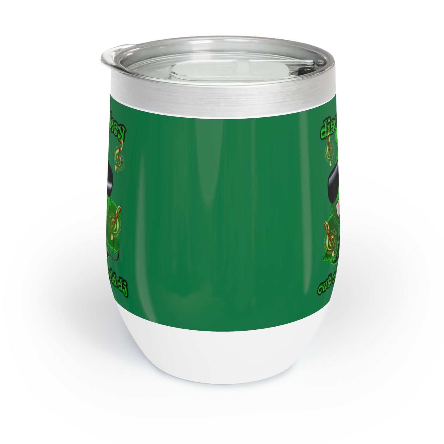 disc jockey - Chill Wine Tumbler (dark green)