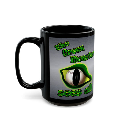 green monster - Black Mug (brushed nickel)