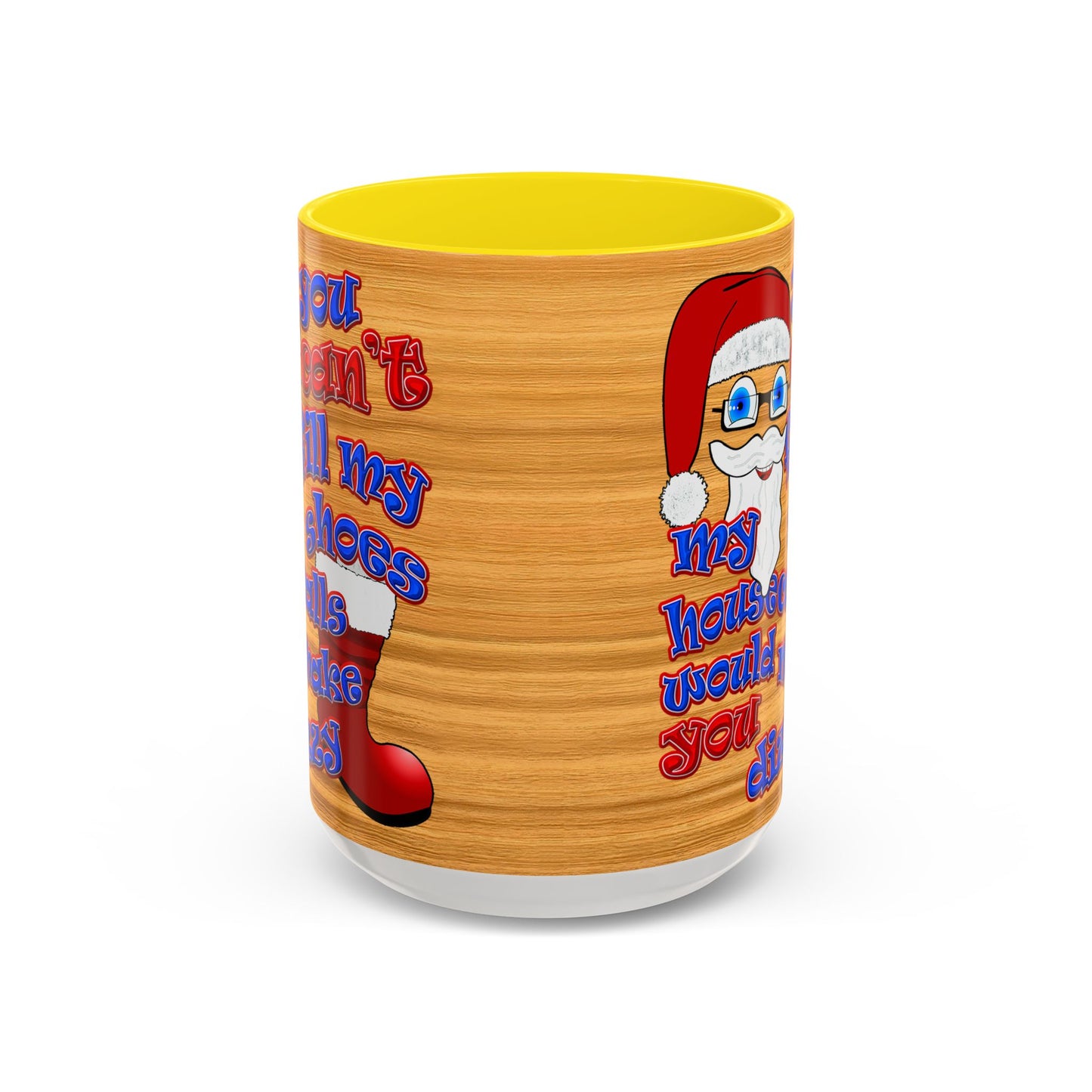 santa's shoes - Accent Mug (butterscotch wood finish)
