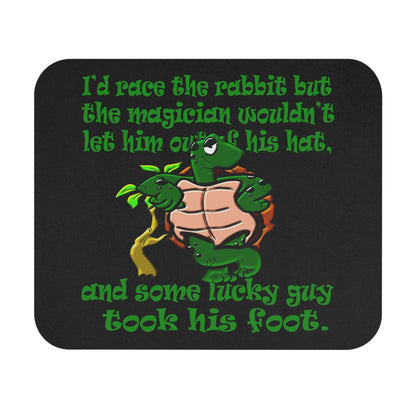 turtle race - Mouse Pad (Rectangle) (black)