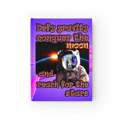 defy conquer reach - journal-lined (purple-pink wave)