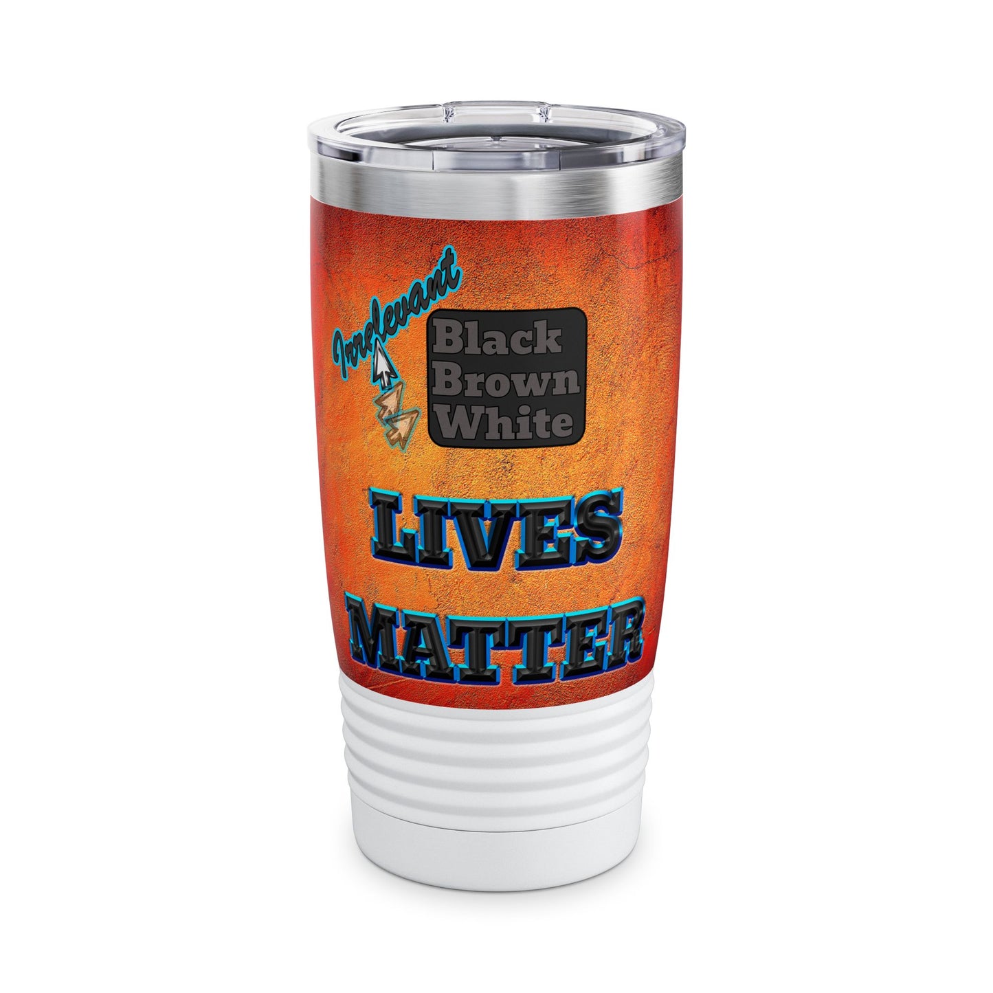 irrelevant - Ringneck Tumbler, 20oz (burnt orange)