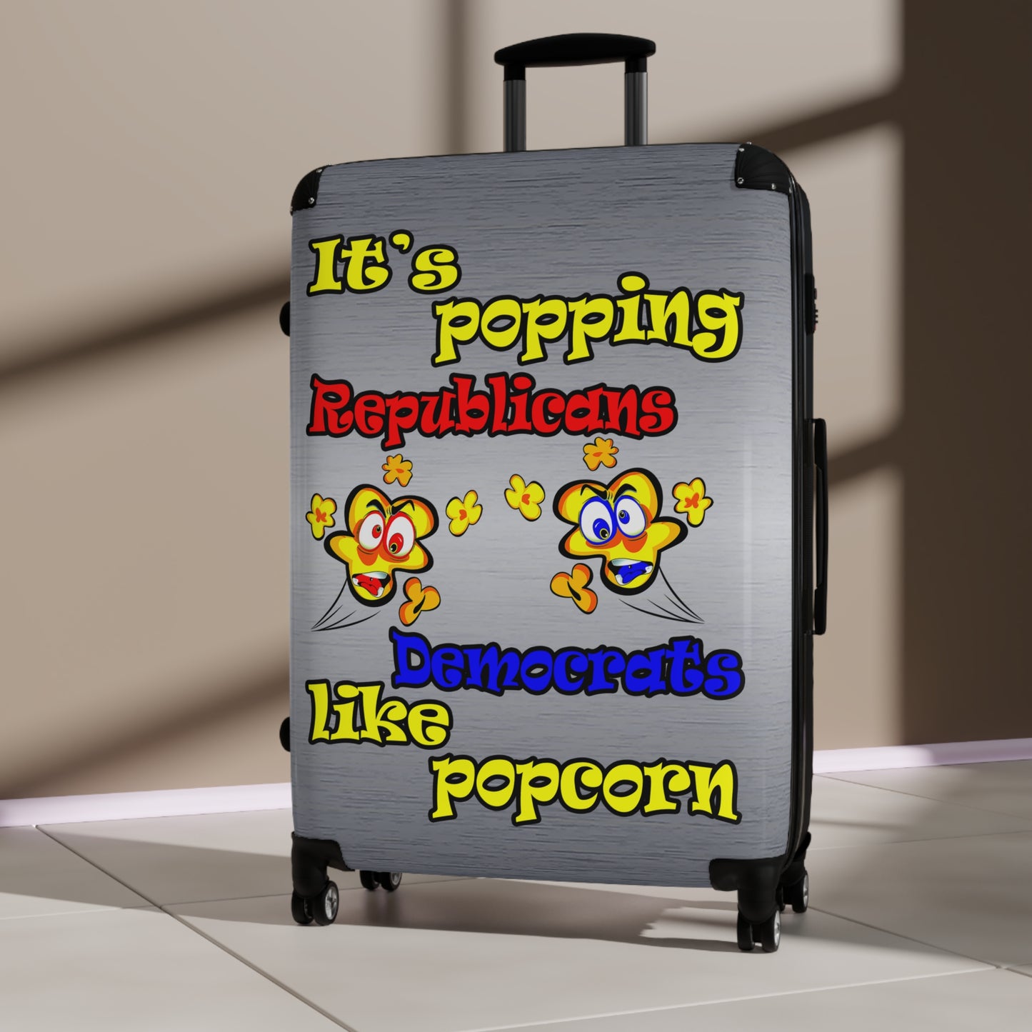 popping like popcorn - Suitcase (brushed nickel)