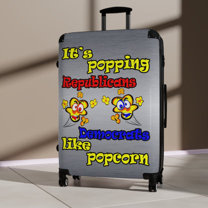 popping like popcorn - Suitcase (brushed nickel)