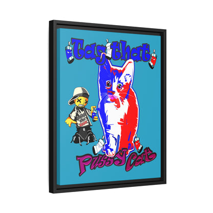 tag that - framed canvas art (turquoise)
