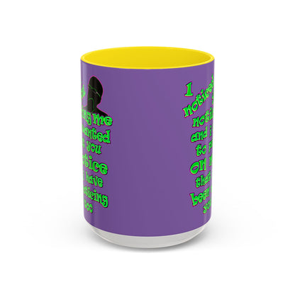 noticed you noticing - Accent Mug (light purple)