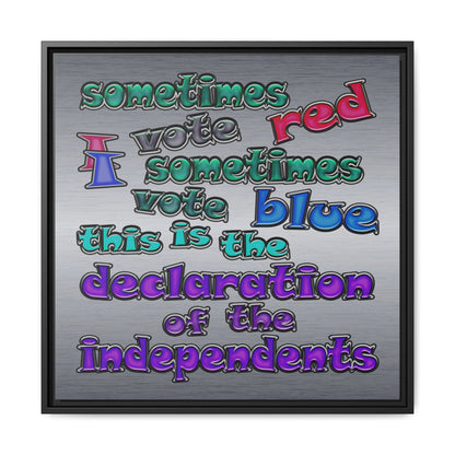 declaration of the independents - framed canvas art (brushed nickel)