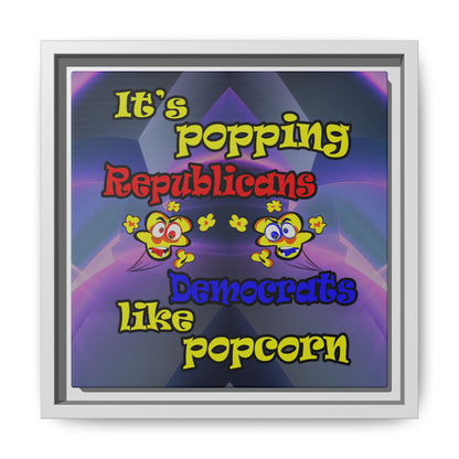 popping like popcorn - framed canvas art (grey-pink wave)