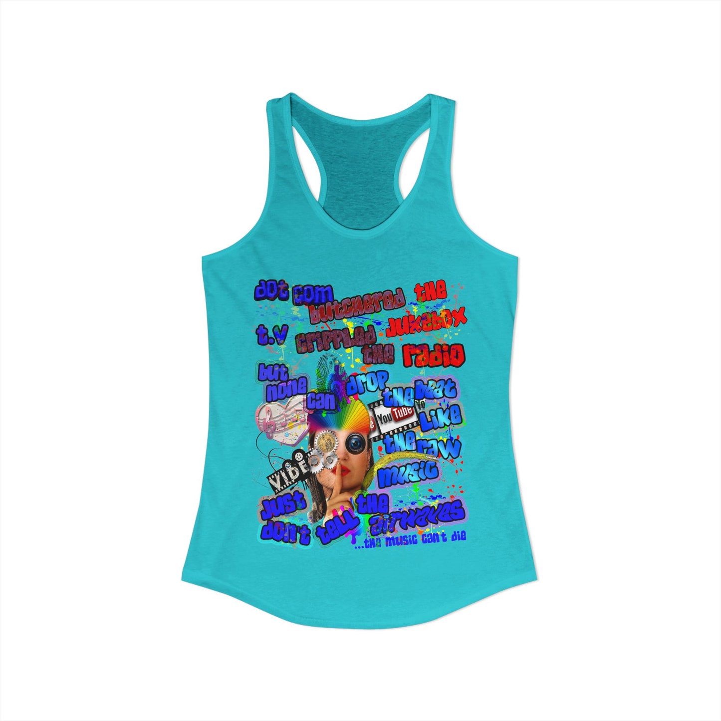 drop the beat - Women's Ideal Racerback Tank