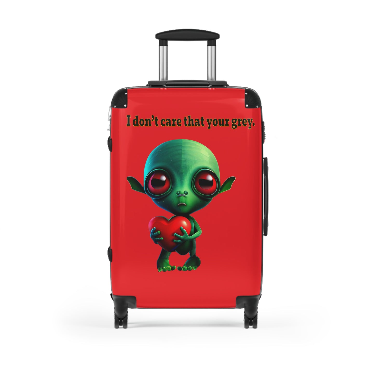 I don't care that your grey - Suitcase (red)