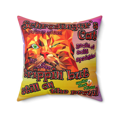 schrodinger's cat - Faux Suede Square Pillow - (color blur)