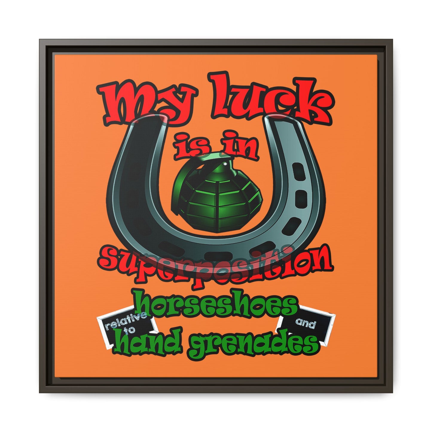 my luck - framed canvas art (crusta)