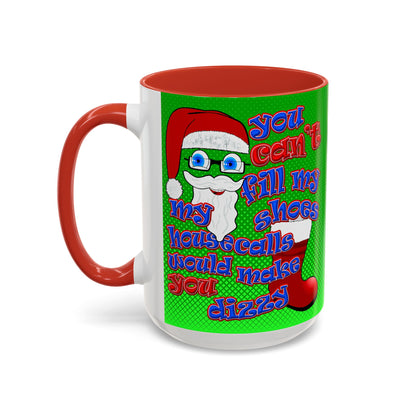 santa's shoes - Accent Mug (logo green)