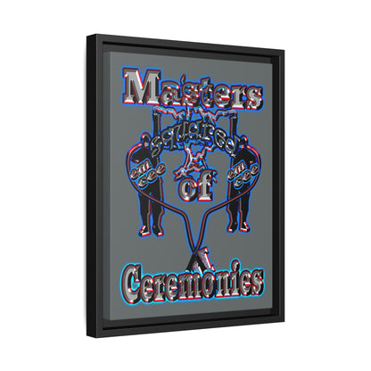 em cee squared - framed canvas art (dark grey)