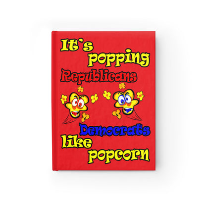 popping like popcorn - journal-lined (red)