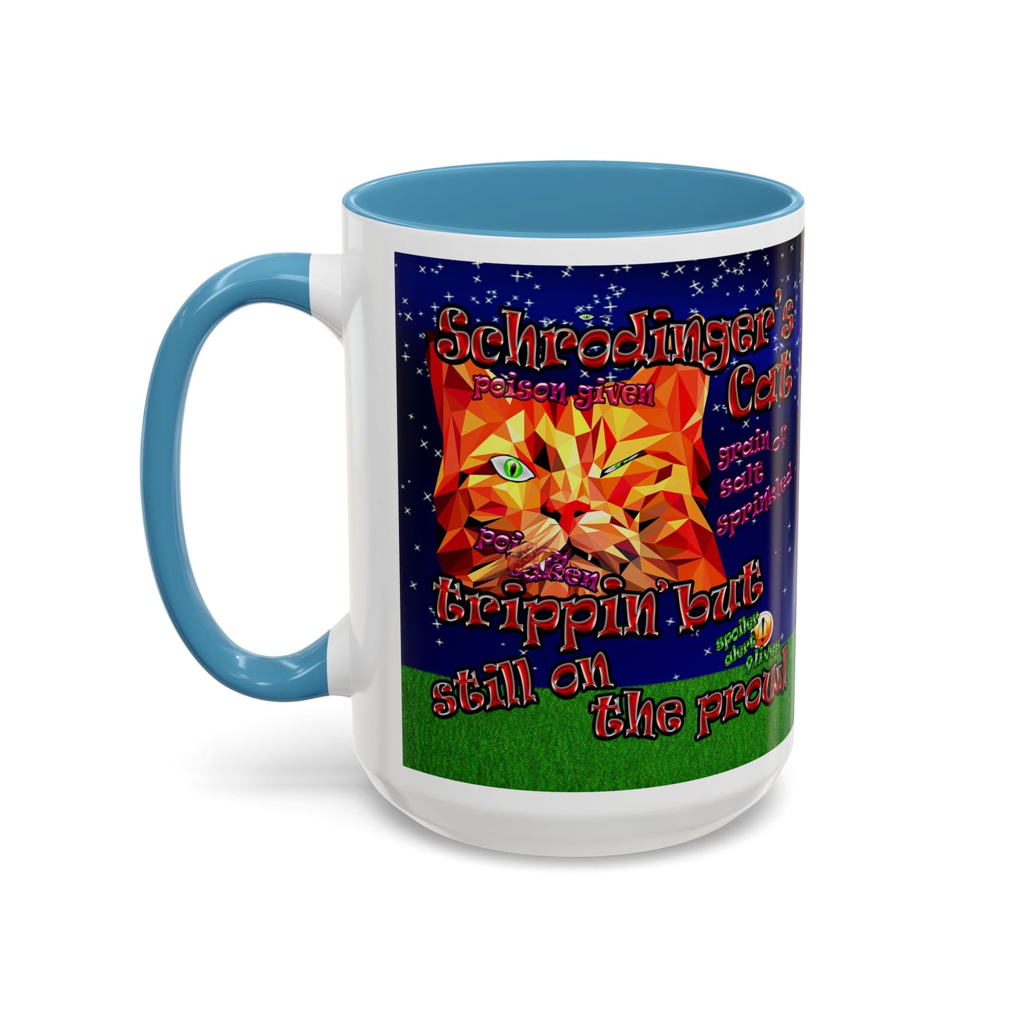 schrodinger's cat - Accent Mug ('snoops' background)