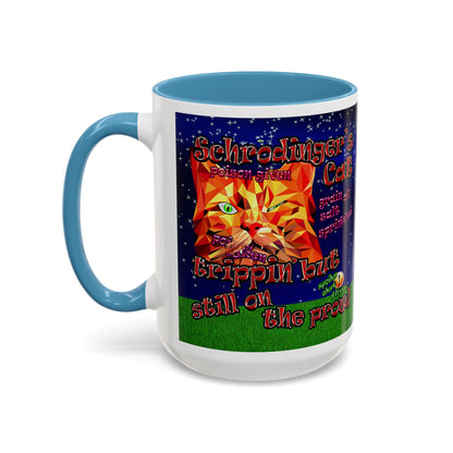 schrodinger's cat - Accent Mug ('snoops' background)