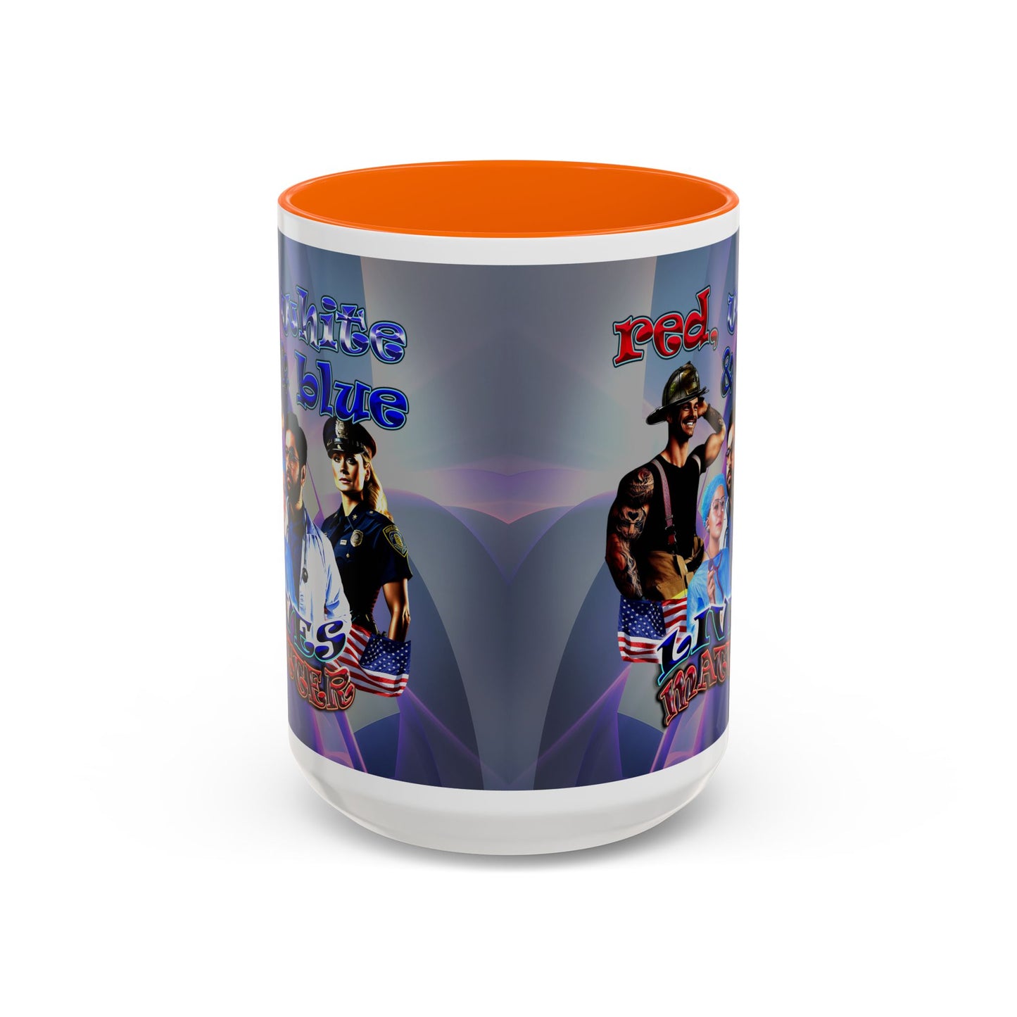 rw&b lives matter - Accent Mug (grey-pink wave)