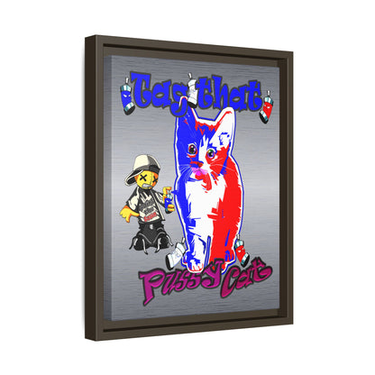 tag that - framed canvas art (brushed nickel)