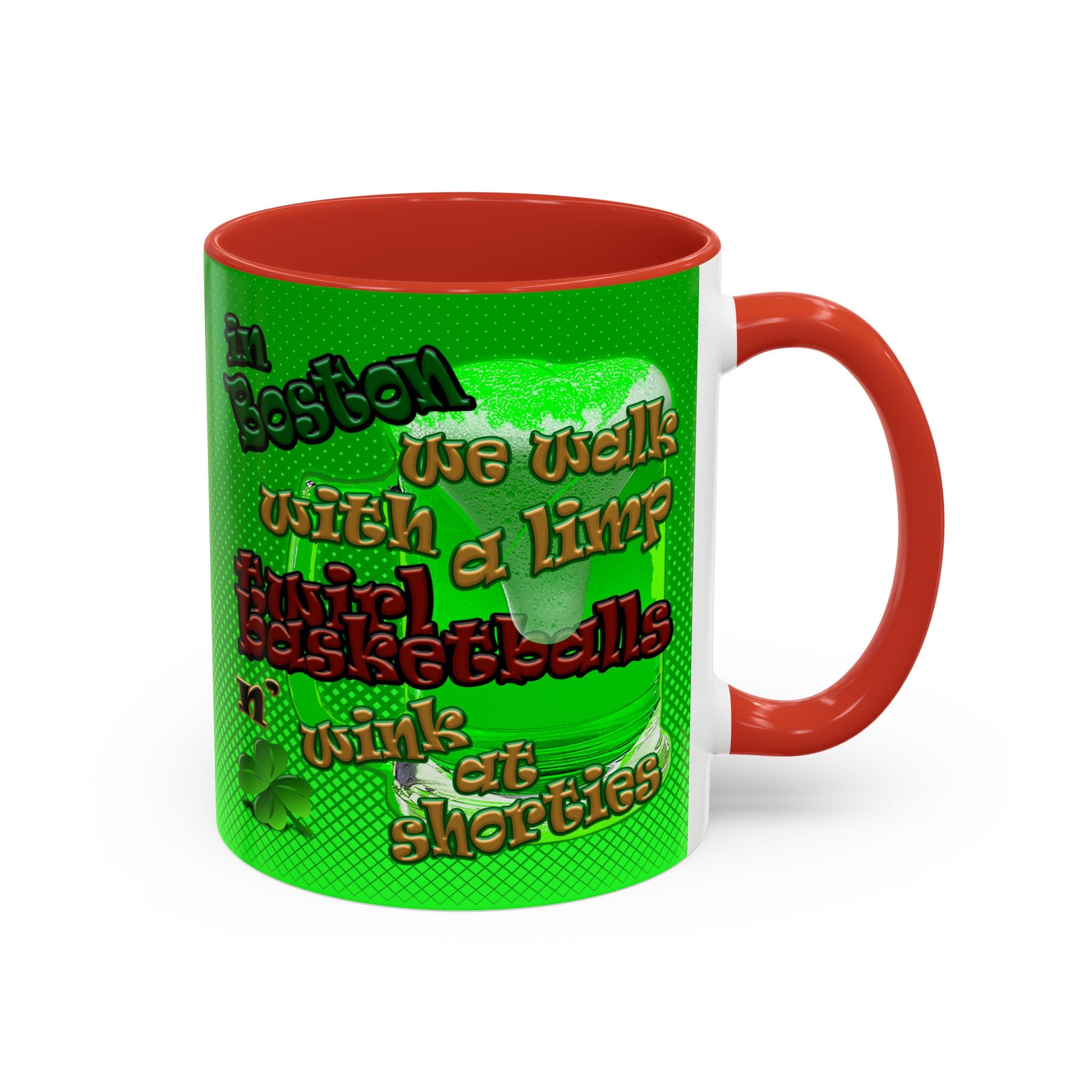 celtics logo - Accent Mug (logo green)