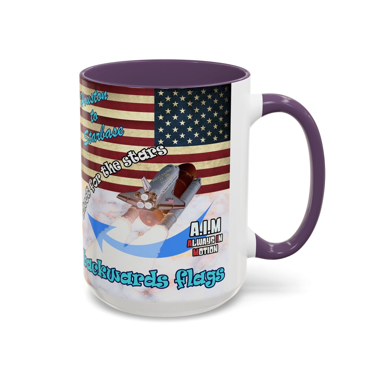 shoot for the stars - Accent Mug (white marble)