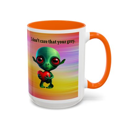 I don't care that your grey - Accent Mug (color blur)