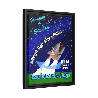shoot for the stars - framed canvas art ('snoops' background)