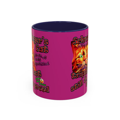 schrodinger's cat - Accent Mug (pink)