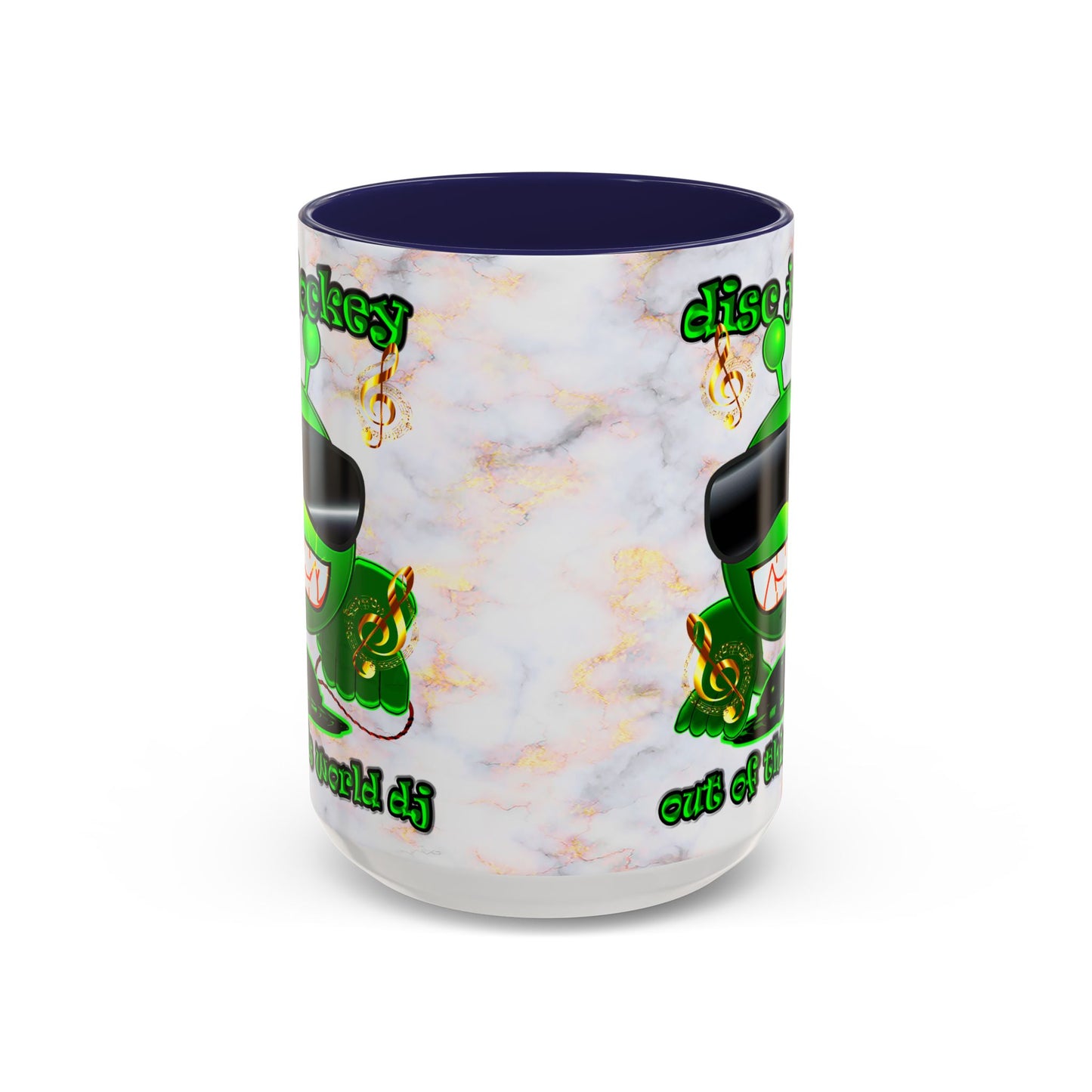 disc jockey - Accent Mug (white marble)