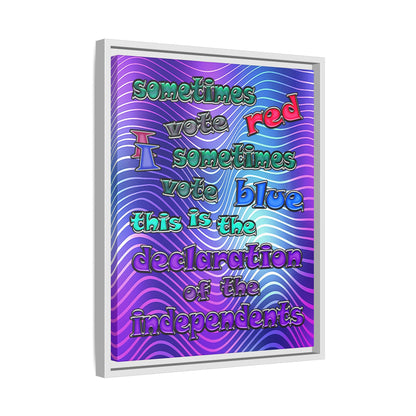 declaration of the independents - framed canvas art (purple wave)