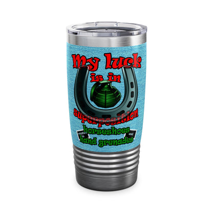 my luck - Ringneck Tumbler, 20oz (faded blue)