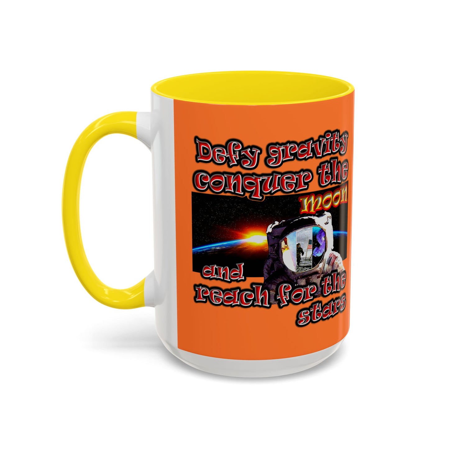 defy conquer reach - Accent Mug (crusta)