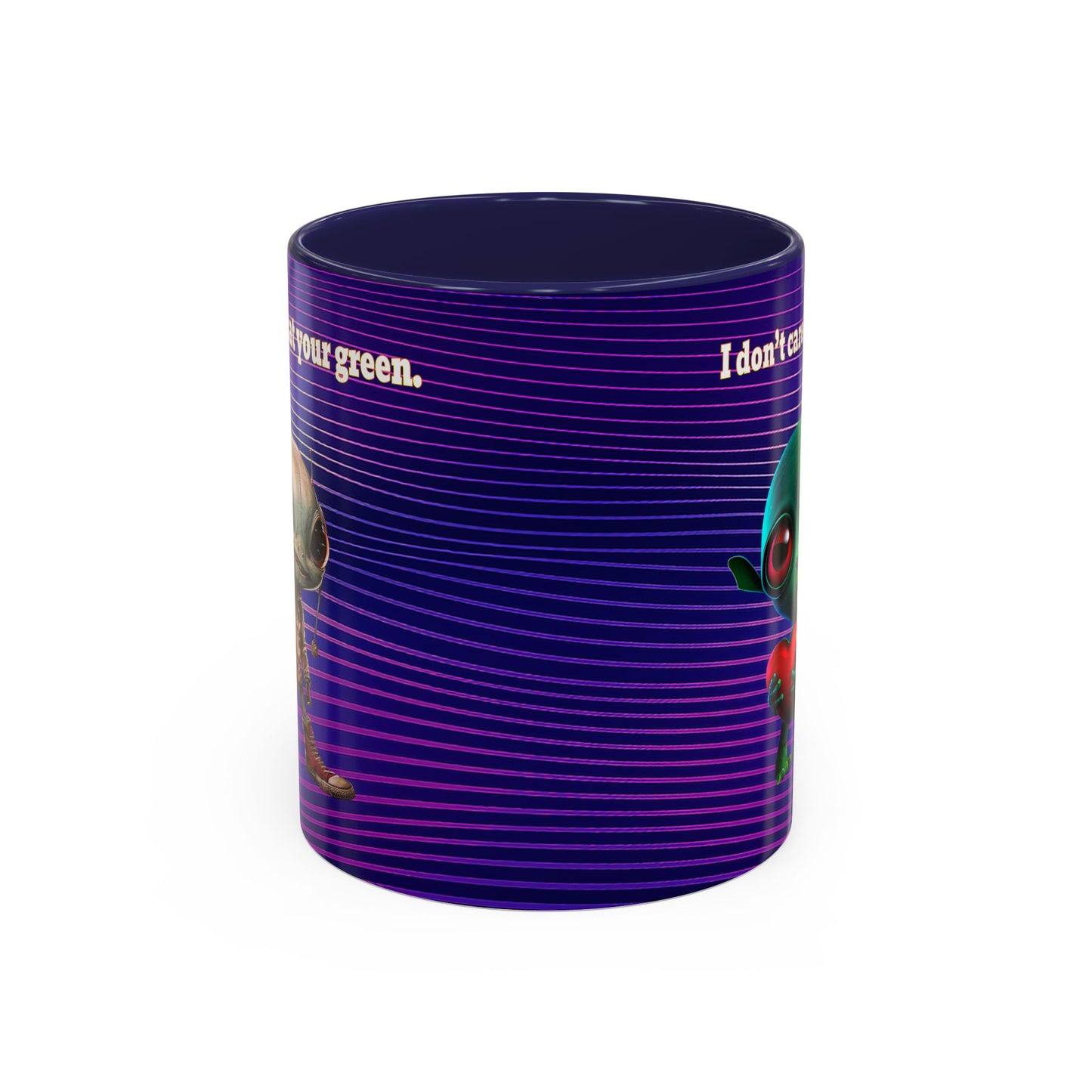 I don't care that your grey - Accent Mug (purple wave)